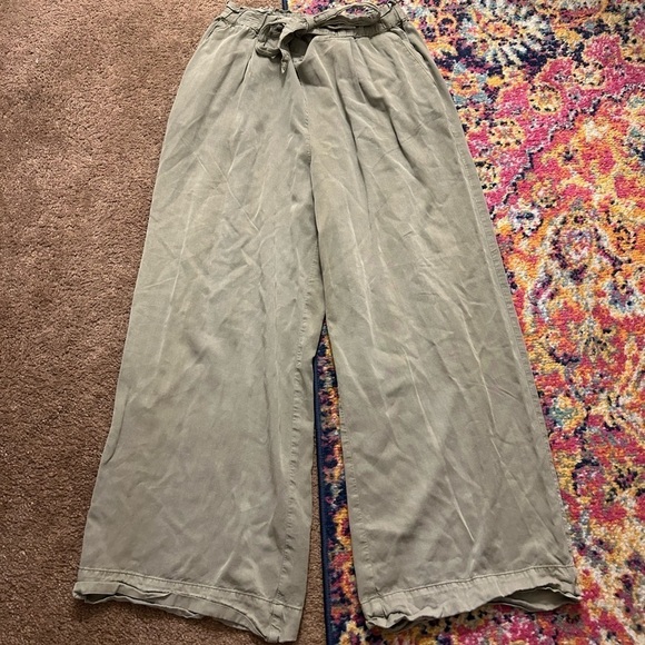 & Denim Wide Leg Elastic Tie Waist Pants - Picture 6 of 7